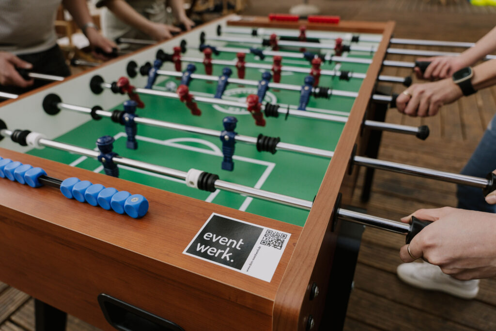 Kickertisch Turnier – spannender Wettkampf garantiert, Familienfest, Sommerfest, Hochzeit, Sportevent, Firmenfeier