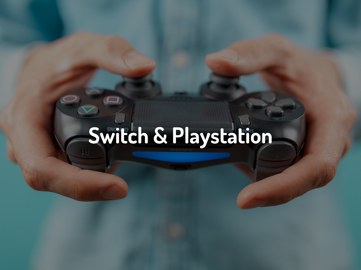 Multimediaecke mit Nintendo Switch und Playstation bei eventwerk. mieten, Veranstaltungen jeder Art, Großveranstaltungen, private Gamingabende uvm.